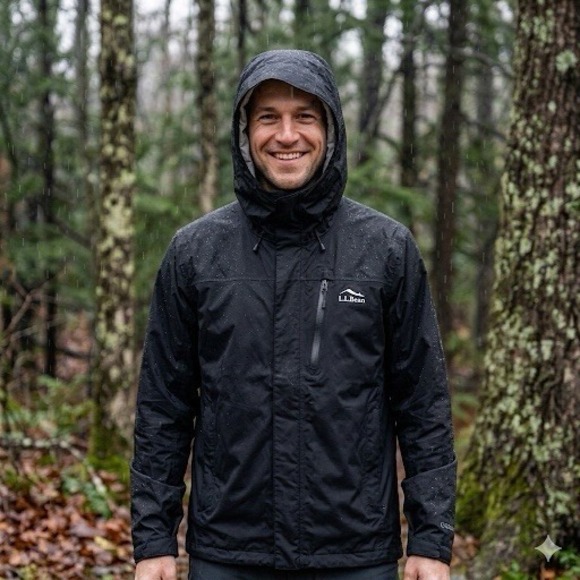 L.L. Bean Other - LL Bean Men's Cresta Stretch Rain Jacket, Black, XXL, New